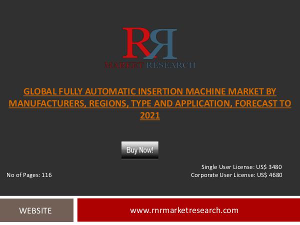 Automatic Insertion Machine Market Forecasts to 2021 Automatic Insertion Machine Market Report