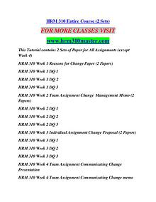 HRM 310 MASTER Education Terms/hrm310master.com