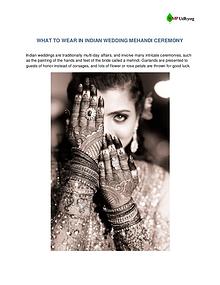 WHAT TO WEAR IN INDIAN WEDDING MEHANDI CEREMONY