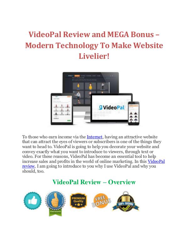 VideoPal Review and MEGA Bonus – Modern Technology To Make Website Li joomag