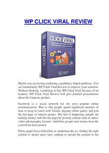 WP Click Viral Review & Bonus