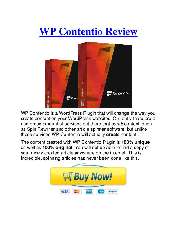 [Best] WP Contentio Bonus & Review - Why Should You Buy It - %50 Discount
