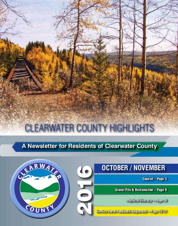 Clearwater County Highlights October/November