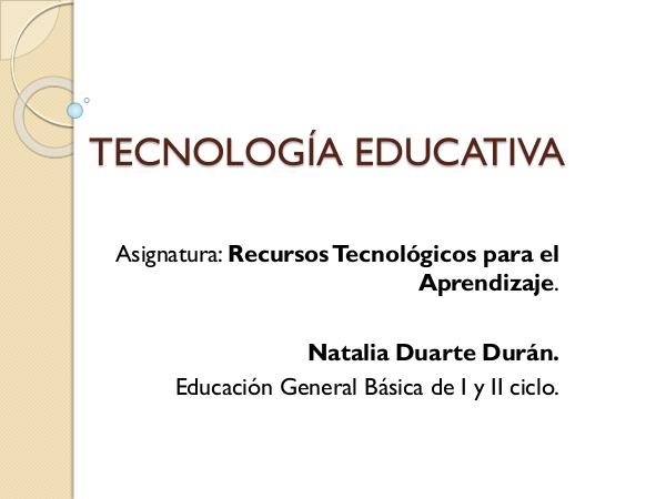 Tecnología Educativa 1