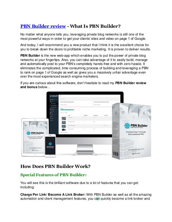 PBN Builder Review & HUGE $23800 Bonuses
