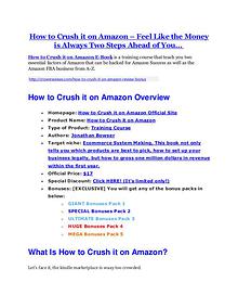How to Crush it on Amazon Review - SECRET of How to Crush it on Amazon