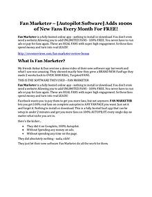 Fan Marketer Review and (Free) GIANT $14,600 BONUS
