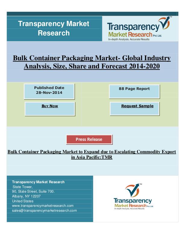 Global bulk container packaging market 2014-2020