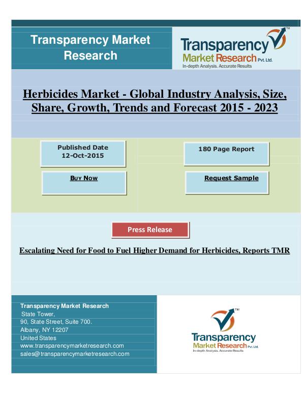 Global Herbicides Market 2015 – 2023