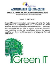 What is Green IT and why should we care?
