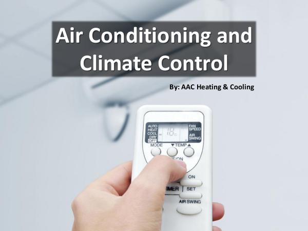 Air Conditioning and Climate Control Air Conditioning and Climate Control