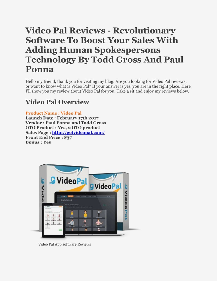 Video pal reviews - revolutionary software to boost your sales Revolutionary Software To Boost Your Sales With Ad