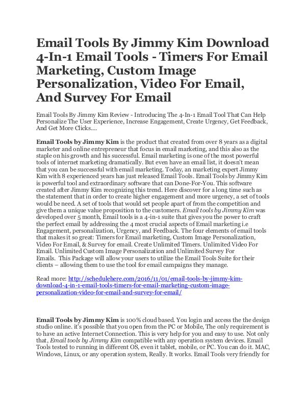 Email Tools by Jimmy Kim