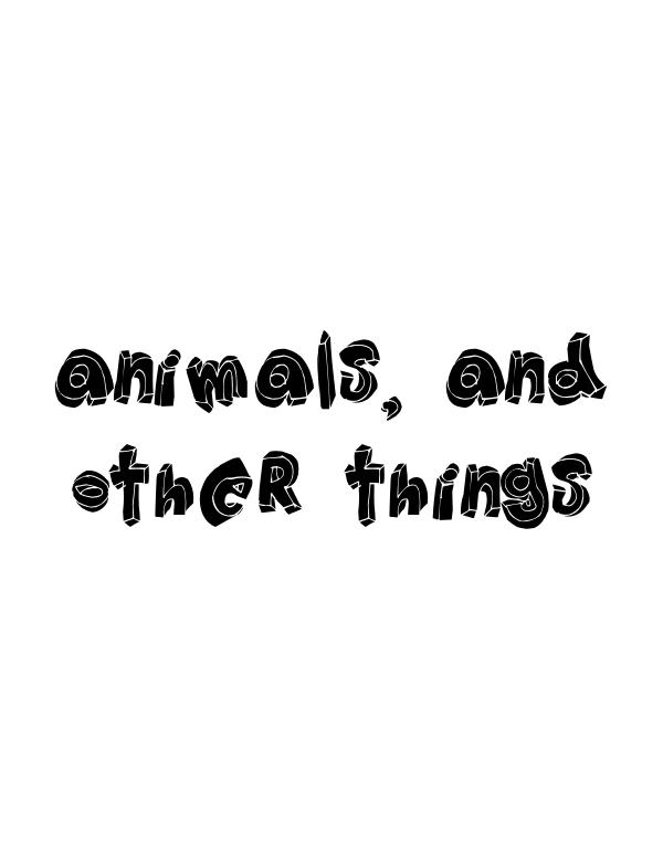 SYNTHESIS ANIMALS AND OTHER THINGS