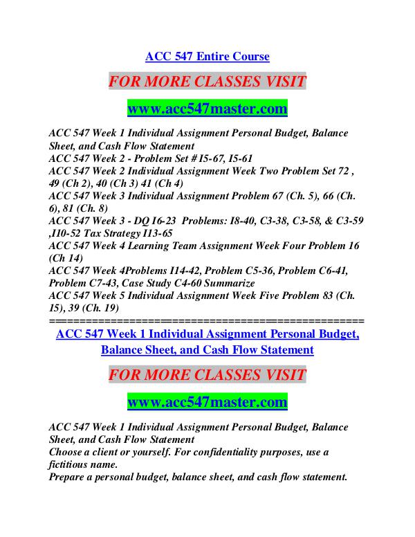 ACC 547 MASTER Education  Terms/acc547master.com ACC 547 MASTER Education  Terms/acc547master.com