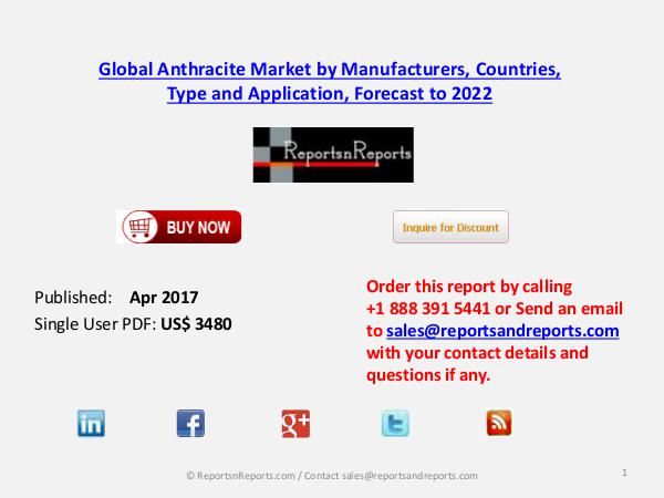 Anthracite Market 2017 by Global Industry Analysis and Forecasts 2022 Apr 2017
