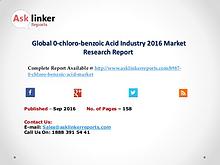 Global 0-chloro-benzoic Acid Market by Supply, Demand and Industry