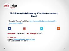 Global Nano Nickel Industry Overview and Forecasts 2016 to 2020