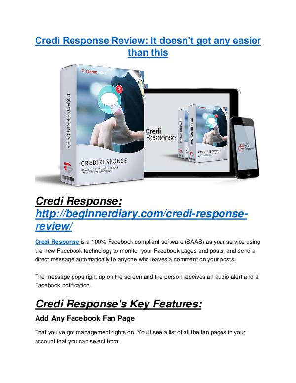 Credi Response review - Credi Response +100 bonus items