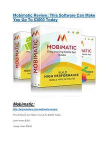 Mobimatic Review and (Free) GIANT $14,600 BONUS 