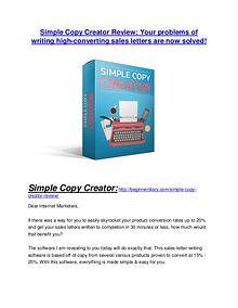 Simple Copy Creator review - Simple Copy Creator +100 bonus items