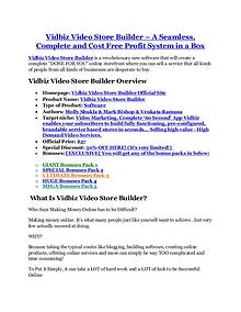 Vidbiz Video Store Builder review & bonus - I was Shocked!