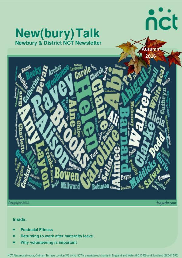 Newbury & District NCT Newsletter - Autumn 2016 Newsletter - Newbury & Disctrict Branch