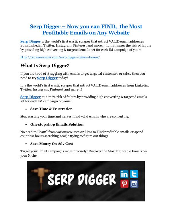 Serp Digger Review & (Secret) $22,300 bonus