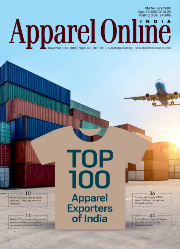 Apparel Online India Magazine November 1st Issue 2018
