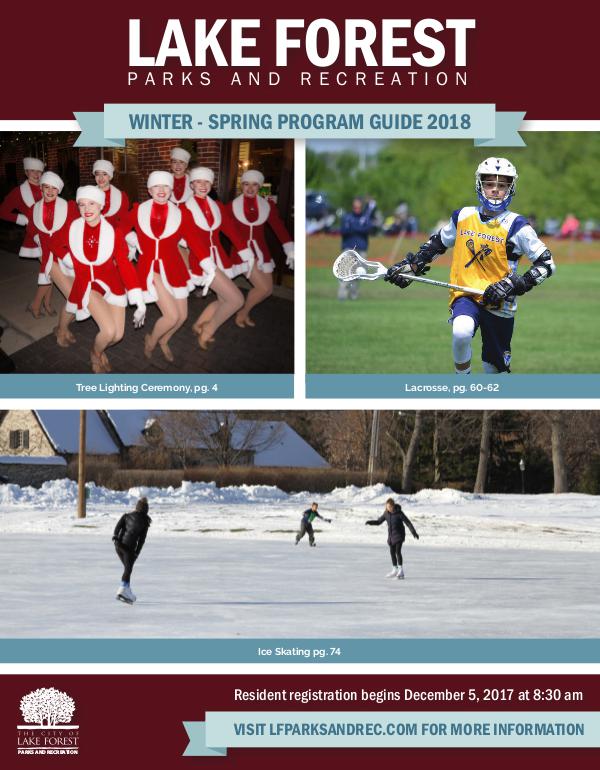 Lake Forest Parks & Recreation Brochures Winter & Spring 2018