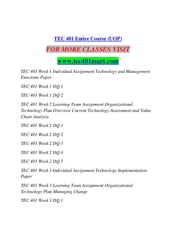 TEC 401 MART Education  Terms/tec401mart.com TEC 401 MART Education  Terms/tec401mart.com