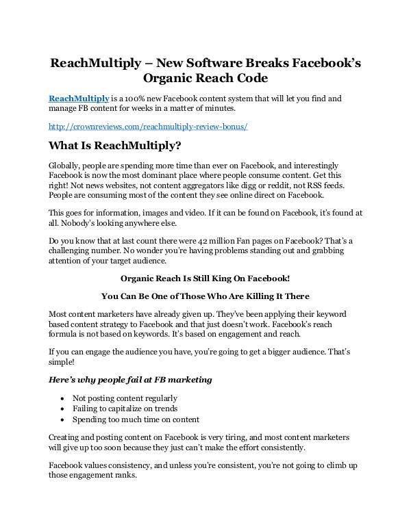 Marketing ReachMultiply review-$26,800 bonus & discount