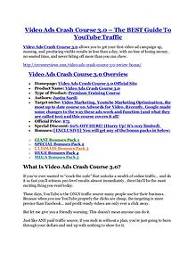 marketingVideo Ads Crash Course 3 review in particular - Video Ads Crash Course 3 bonus