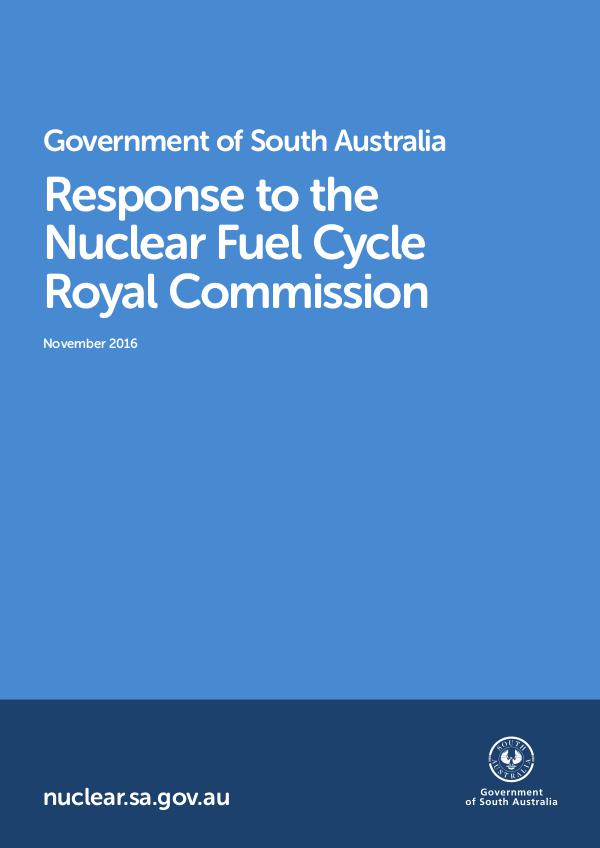 Government Response Nuclear Fuel Cycle Royal Commission