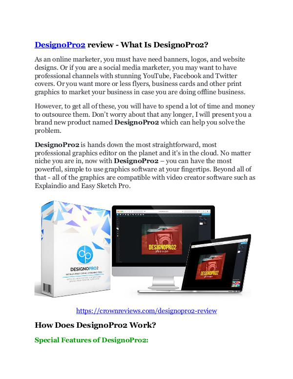 Marketing DesignoPro2 review - SECRETS of DesignoPro2 and $1