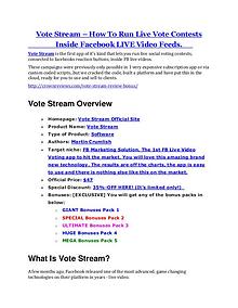 MarketingVote Stream Review - Vote Stream +100 bonus items