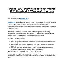 Webinar JEO review & bonus - I was Shocked!