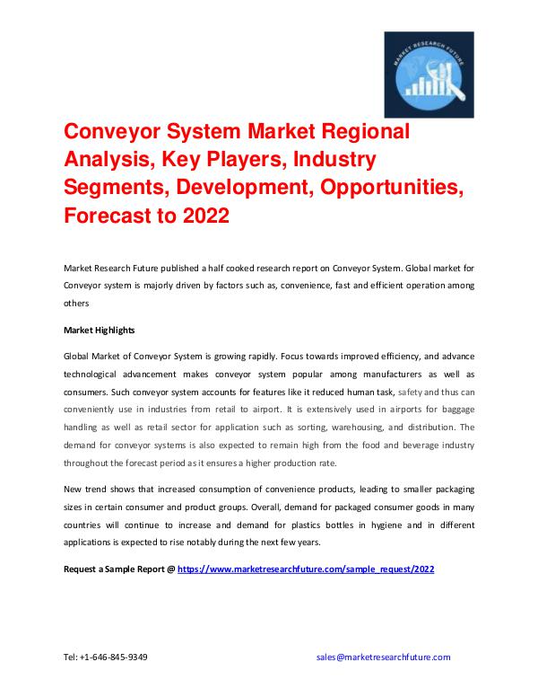 Conveyor System Market – Industry