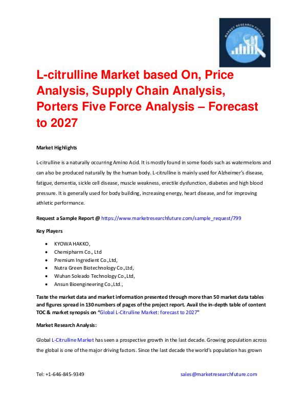 L-citrulline Market Regional Analysis
