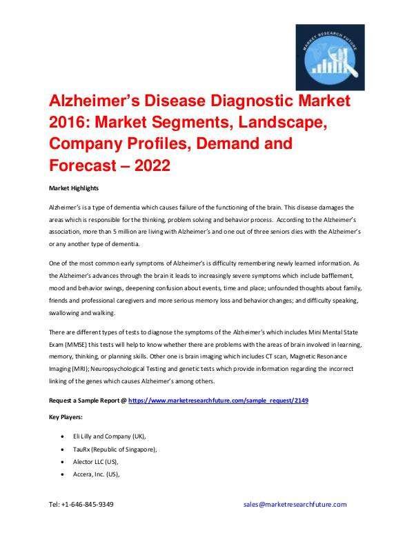 Shrink Sleeve Labels Market 2016 market Share, Regional Analysis and Alzheimer’s Disease Diagnostic