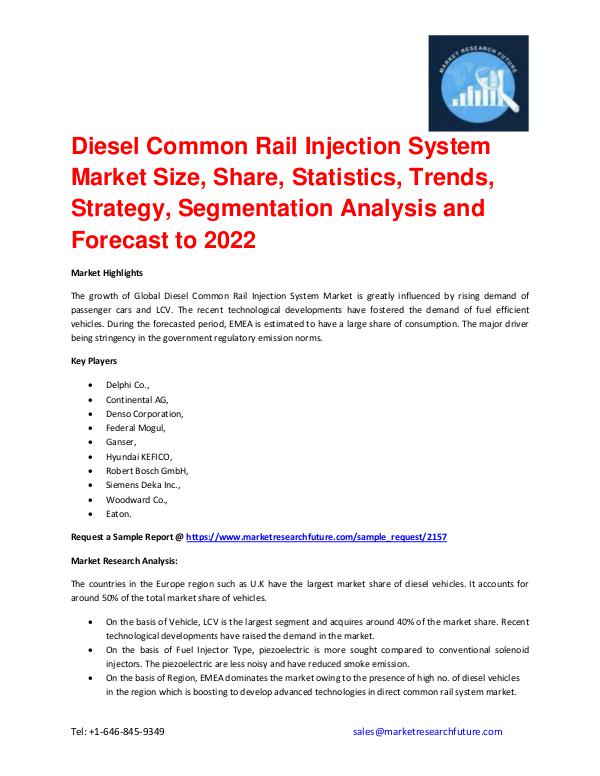 Diesel Common Rail Injection System Market