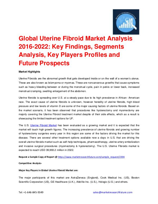 Shrink Sleeve Labels Market 2016 market Share, Regional Analysis and Global Uterine Fibroid Market