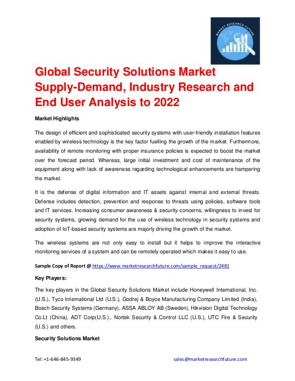 Global Security Solutions Market by Product
