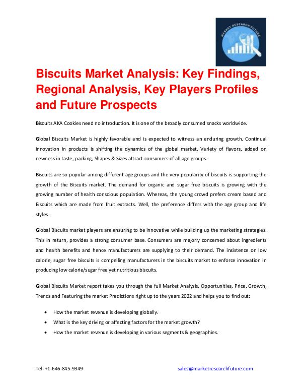 Biscuits Market Size, Competitors Strategy, Region