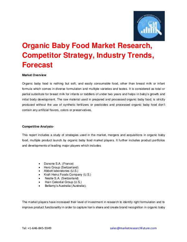 Shrink Sleeve Labels Market 2016 market Share, Regional Analysis and Organic Baby Food Market is Expected to Grow at a