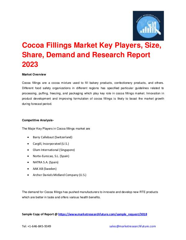 Shrink Sleeve Labels Market 2016 market Share, Regional Analysis and Cocoa Fillings Market 2016: Company Profiles