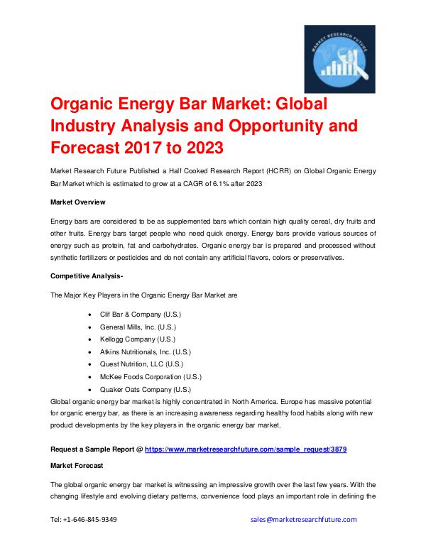 Global Organic Energy Bar Market Forecast
