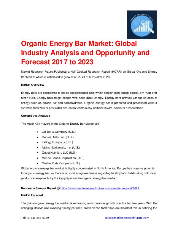 Organic Energy Bar Market Regional Analysis