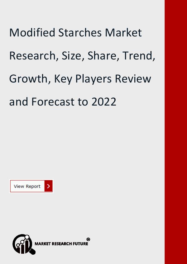 Market Research Future (Food and Beverages) Modified Starches Market Research, Size, Share