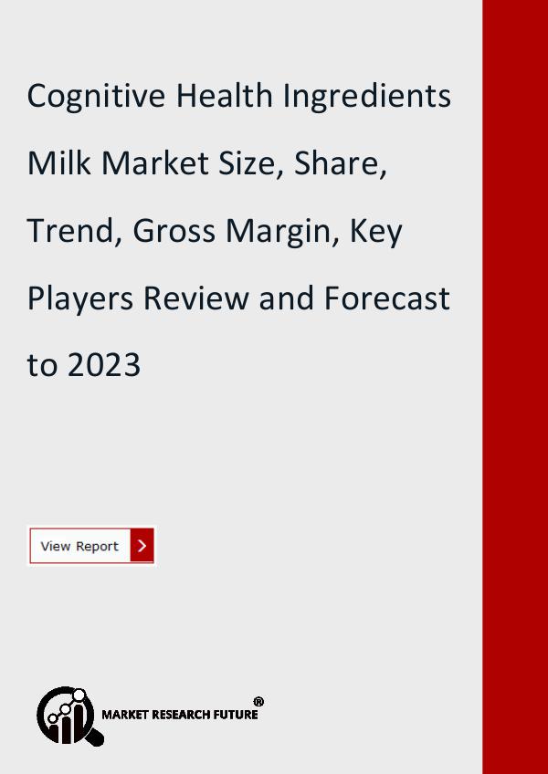 Market Research Future (Food and Beverages) Cognitive Health Ingredients Milk Market Research